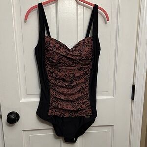 Black and Brown Animal Print Swimsuit